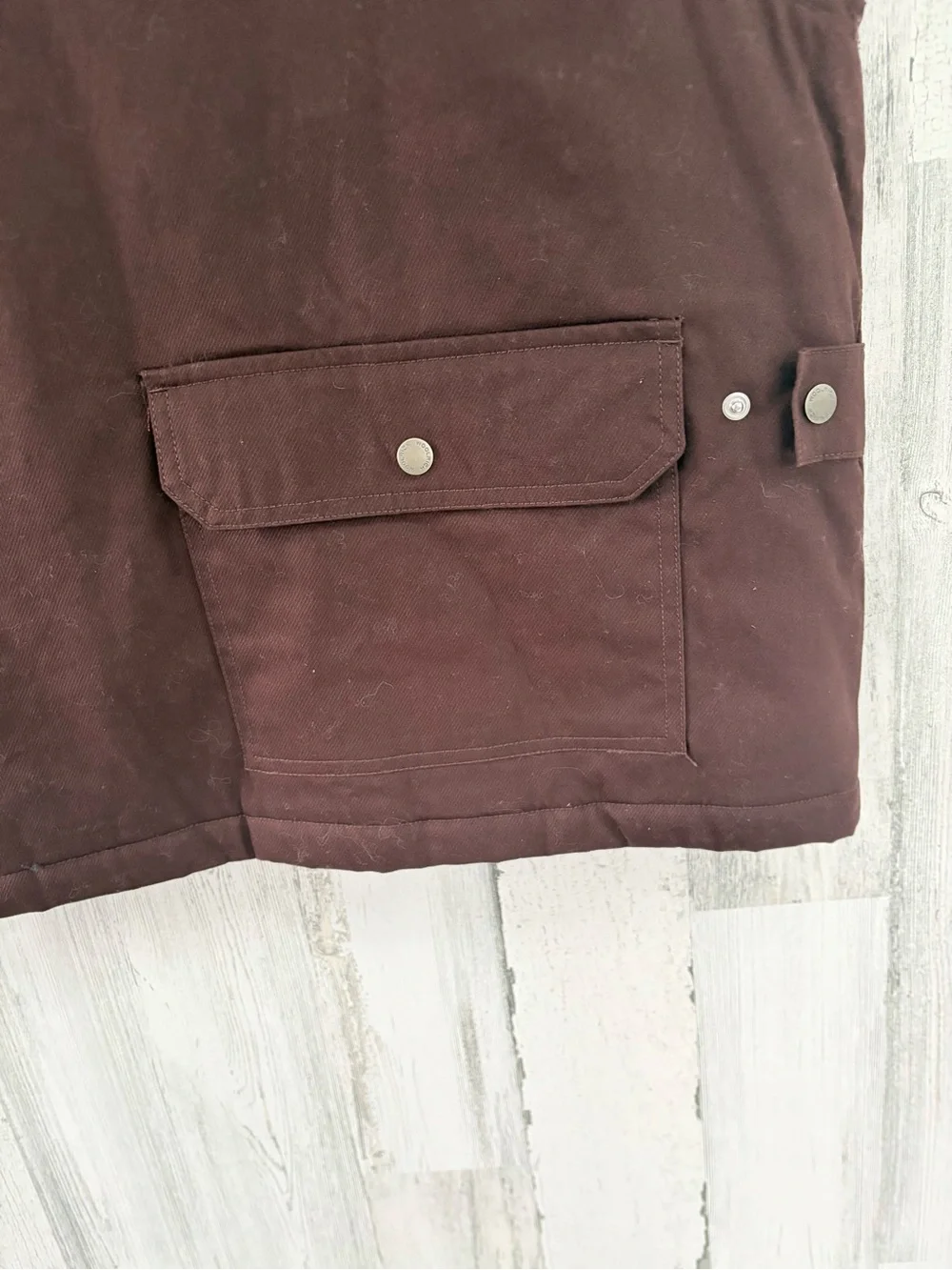 Woolrich Men’s Size Small Full Zip Lined Vest In Brown Multi Pockets NWT